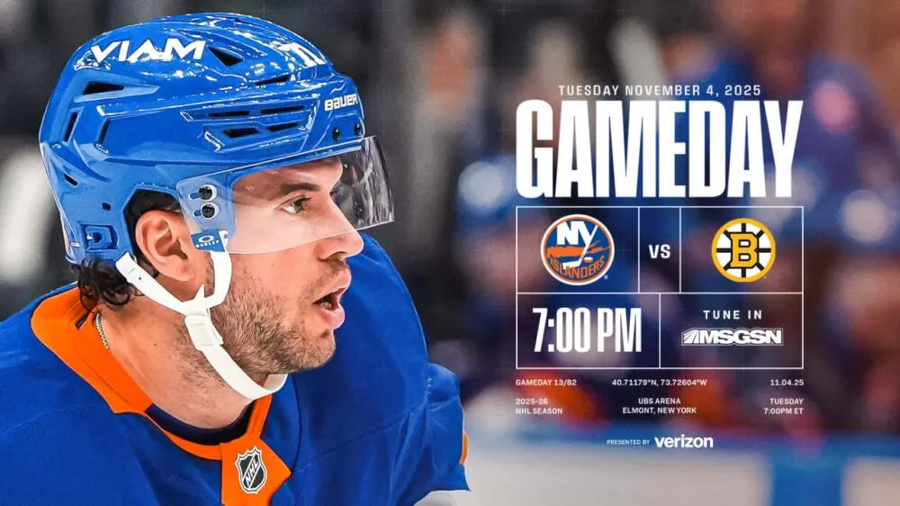 Bruins vs Islanders: Projected Lineups for November 4, 2025 at UBS Arena - Article Analysis sur NHL Insight
