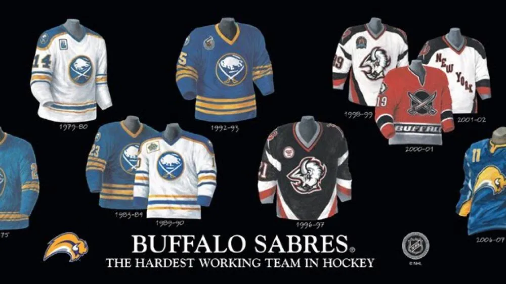 The Buffalo Sabres jersey history from 1970 to present - Article Analysis sur NHL Insight