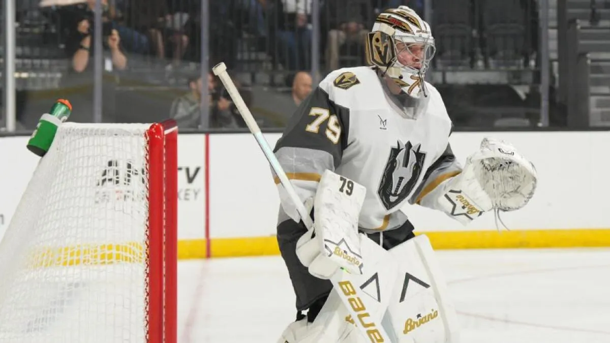 Carter Hart debut for Vegas Golden Knights after sexual assault acquittal - Article News sur NHL Insight