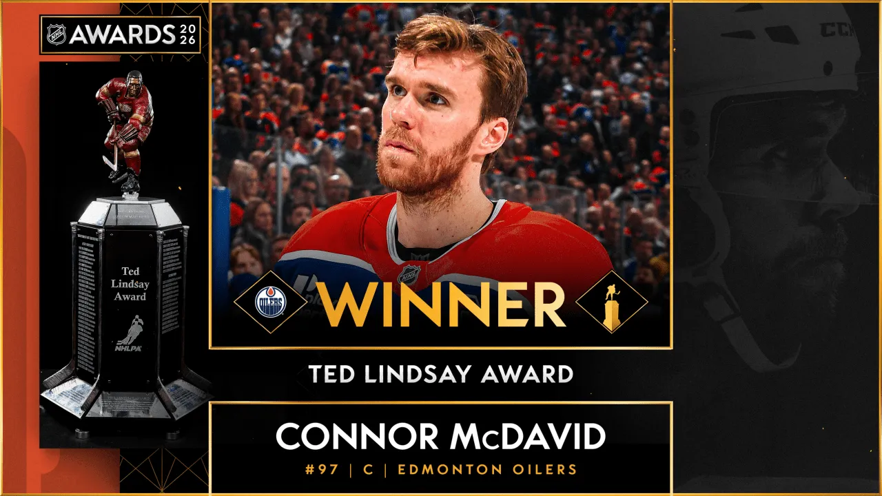 McDavid Joins Gretzky as Sole Five-Time Ted Lindsay Winner - Article Analysis sur NHL Insight