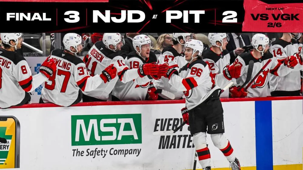 New Jersey Devils 2-1 Shootout Win Over Pittsburgh Penguins at Home - Article News sur NHL Insight