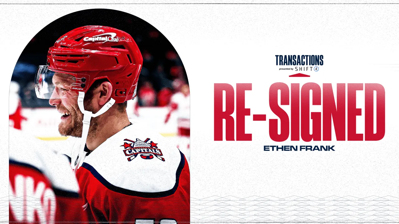 Capitals extend Ethen Frank with two-year, $4 million deal - Article News sur NHL Insight