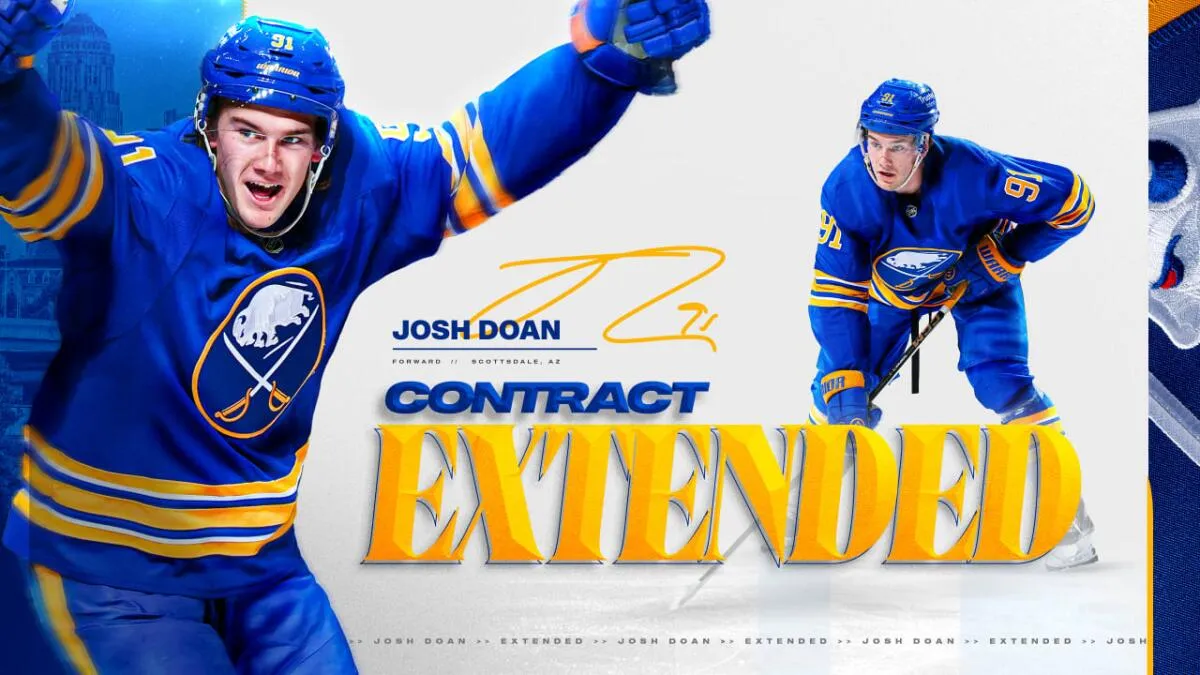 Buffalo Sabres sign Josh Doan to seven-year extension - Article News sur NHL Insight