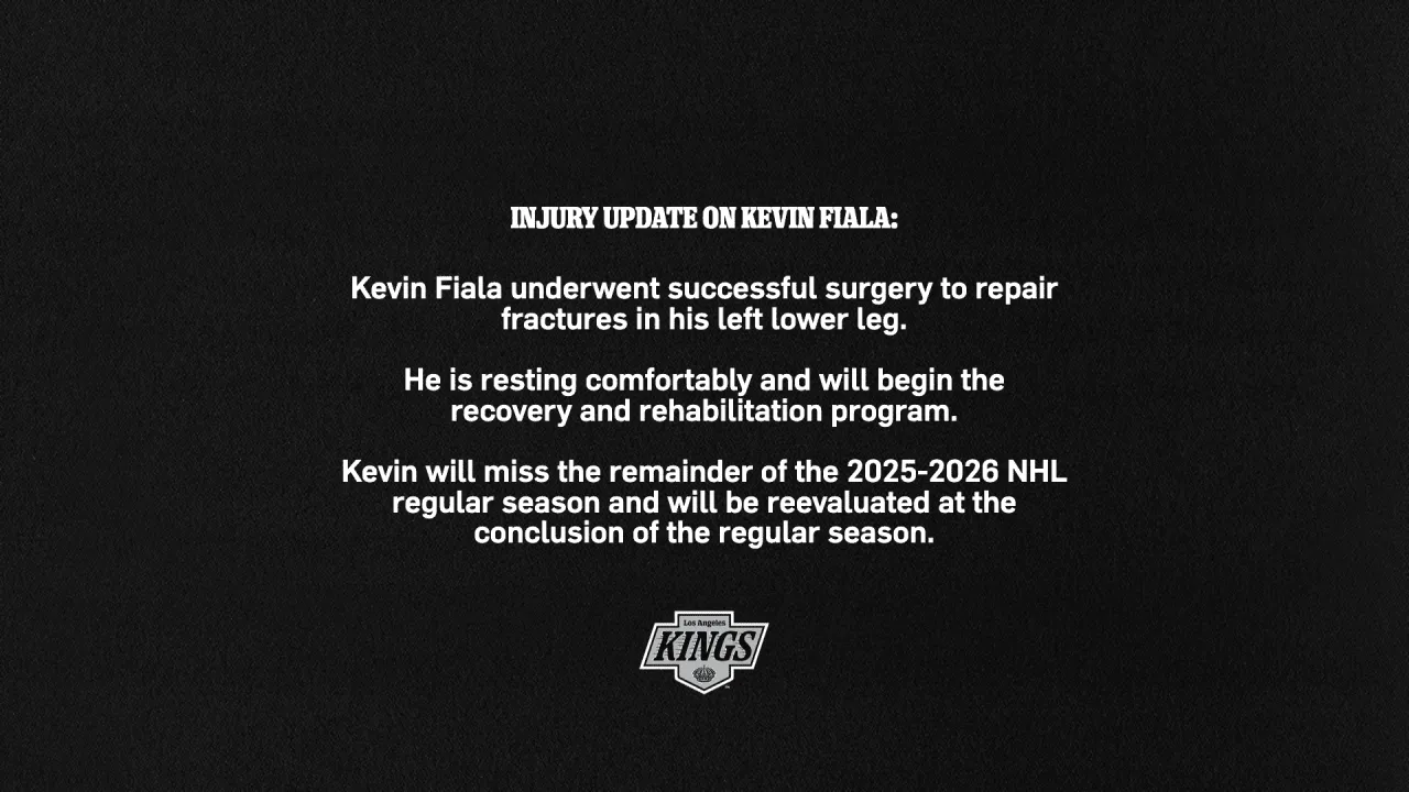 Kings confirm Kevin Fiala out for rest of regular season - Article News sur NHL Insight