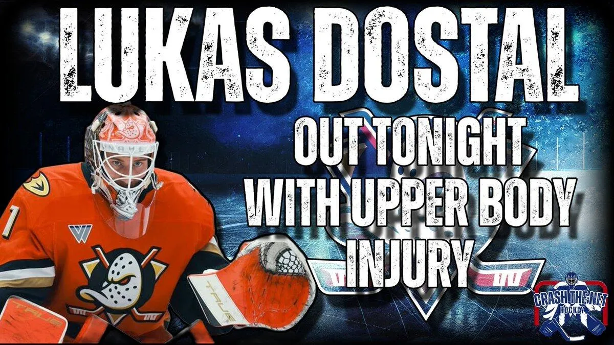Anaheim Ducks goalie Lukas Dostal upper body injury 2-3 weeks: Impact on Pacific Division leaders - Article News sur NHL Insight