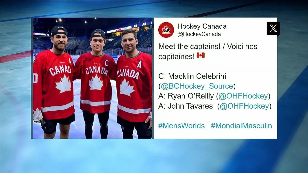 Macklin Celebrini named youngest captain for Canada's 2026 World Championship team - Article News sur NHL Insight