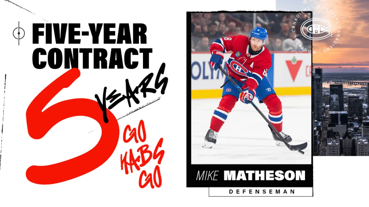 Montreal Canadiens Mike Matheson Five-Year $30 Million Contract Extension: A Strategic Blueprint for Contending - Article Draft & Prospects sur NHL Insight