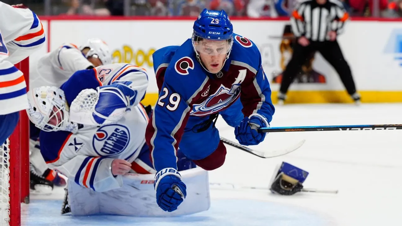 Avalanche stunned as Nathan MacKinnon ejected for goalie interference in 4-3 loss to Oilers - Article News sur NHL Insight
