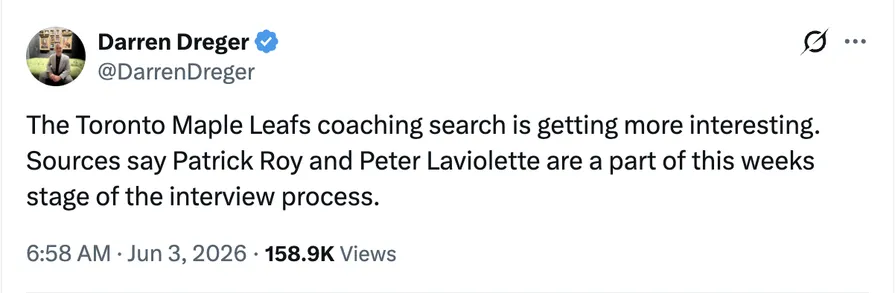 Why Patrick Roy Tops Maple Leafs Coaching Shortlist - Article Analysis en vedette sur NHL Insight