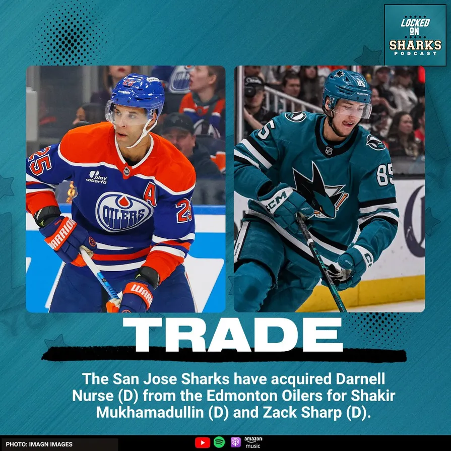 Oilers Trade Nurse to Sharks in Full-Cap Deal - Article News en vedette sur NHL Insight