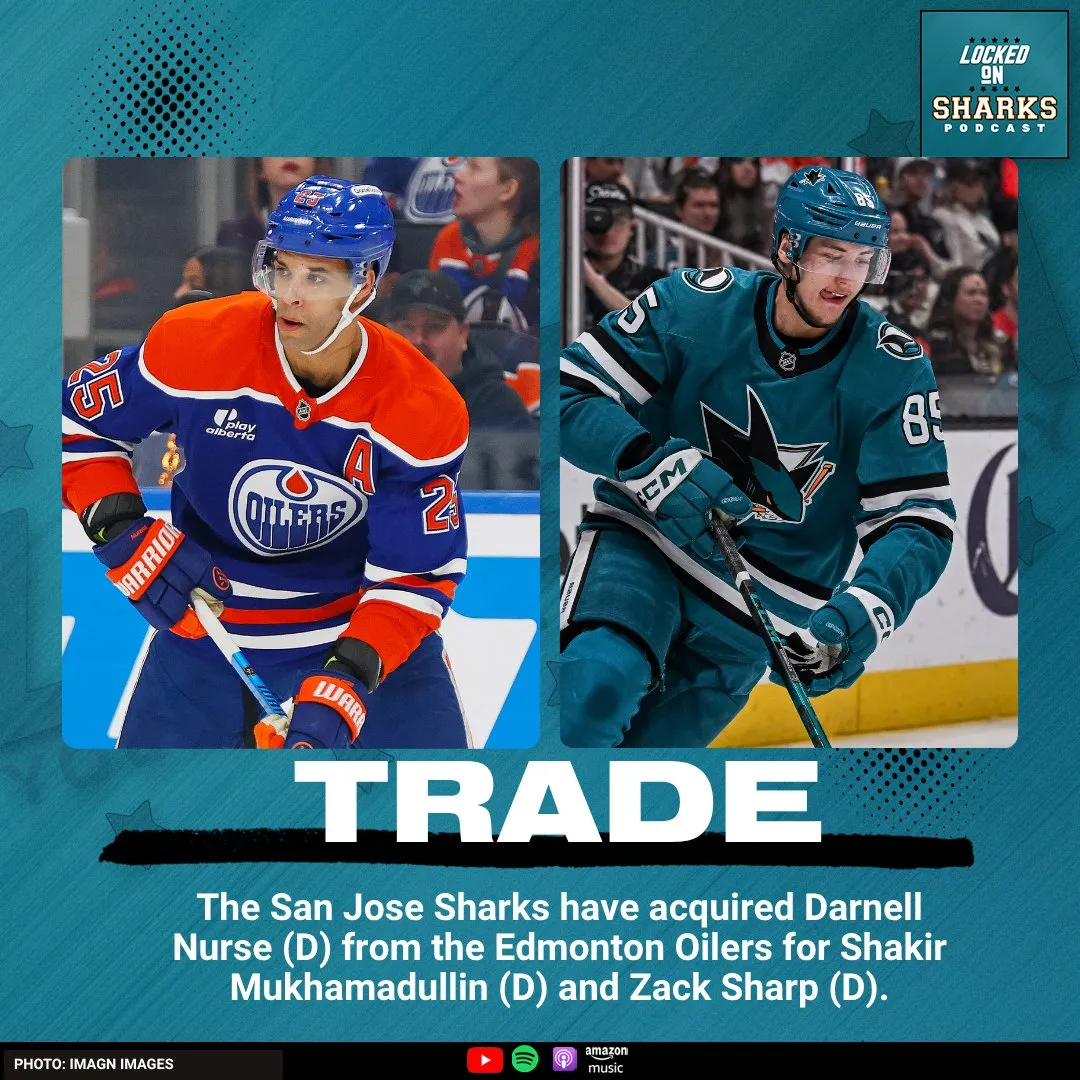 Oilers Trade Nurse to Sharks in Full-Cap Deal - Article News sur NHL Insight