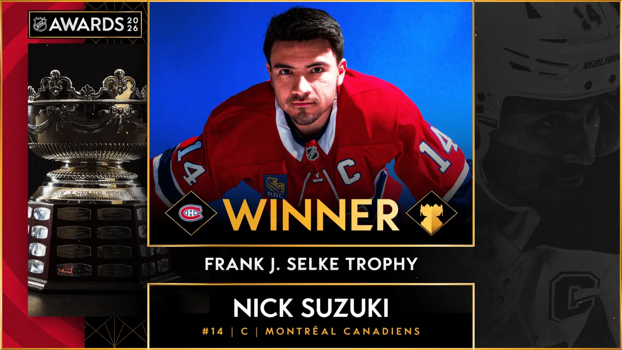 Nick Suzuki's Selke Triumph Defines Canadiens' Two-Way Identity - Article Analysis sur NHL Insight
