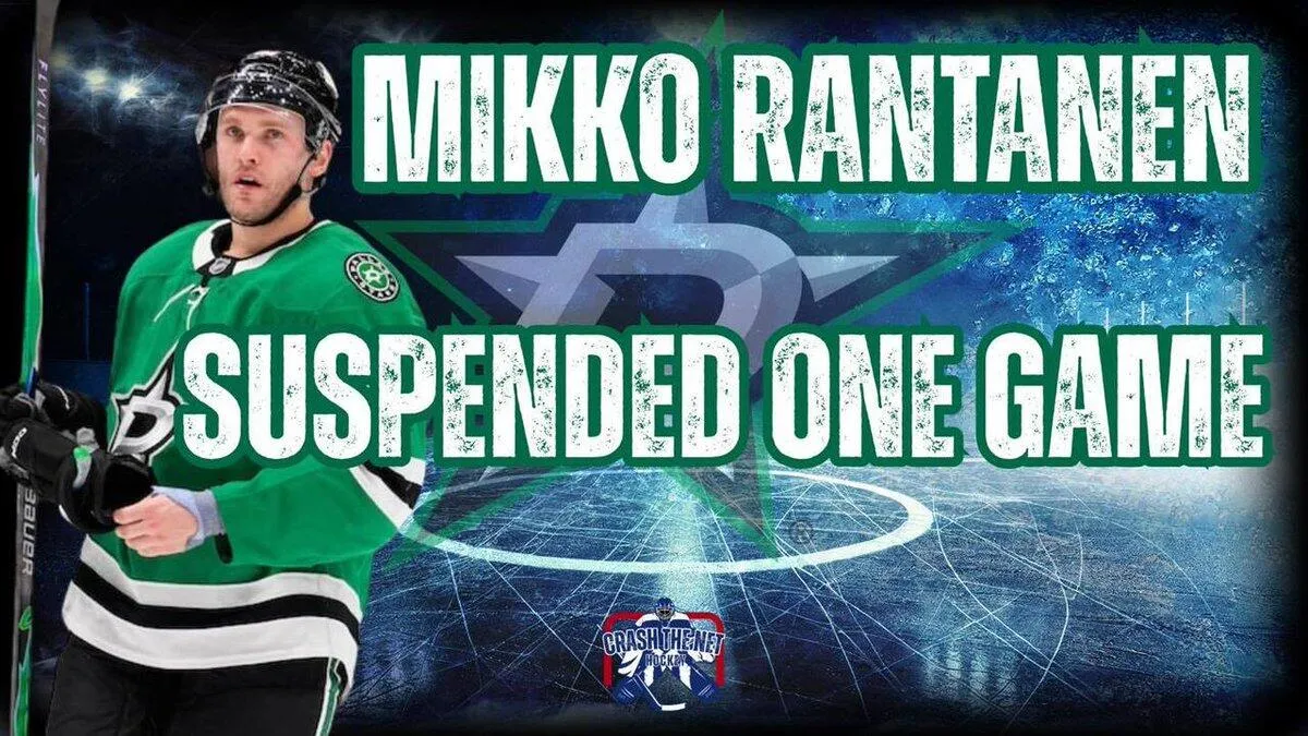 Mikko Rantanen's Automatic One-Game Suspension Under NHL Rule 23.6 - Article News sur NHL Insight
