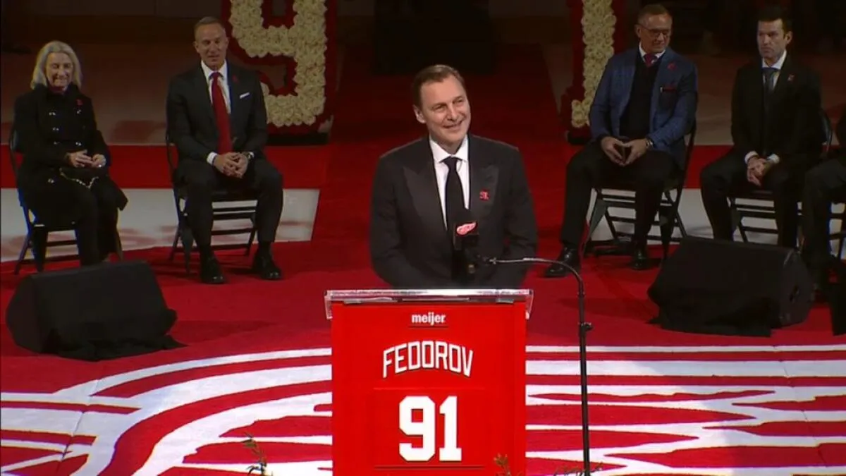 Sergei Fedorov jersey retirement marks emotional night for Detroit Red Wings - Article News sur NHL Insight