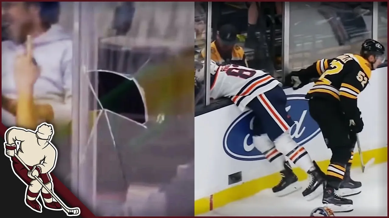 Shattered glass behind Kings bench highlights intense Avs playoff atmosphere - Article News sur NHL Insight