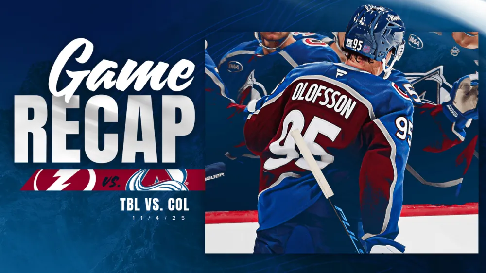 Victor Olofsson Nets Two as Avalanche Top Lightning 3-2 in Ball Arena Rematch - Article News sur NHL Insight