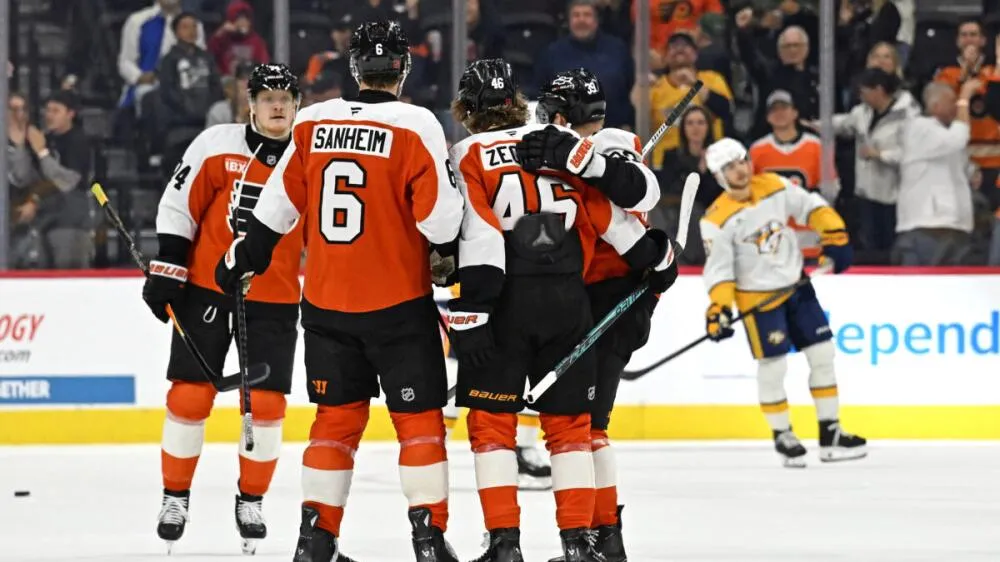 Zegras leads Flyers to 4-1 win over Predators, extending home-ice dominance - Article News sur NHL Insight
